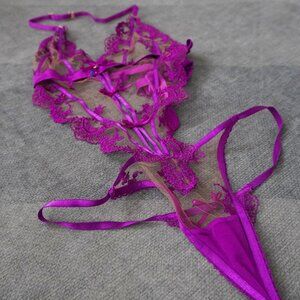 Honey Birdette Madison Amethyst Bodysuit Size M